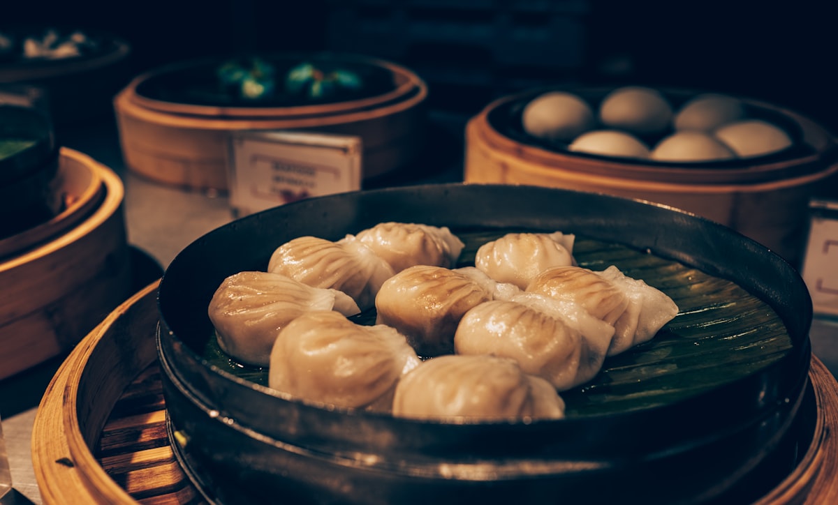 Chinese dim sum steamer baskets
